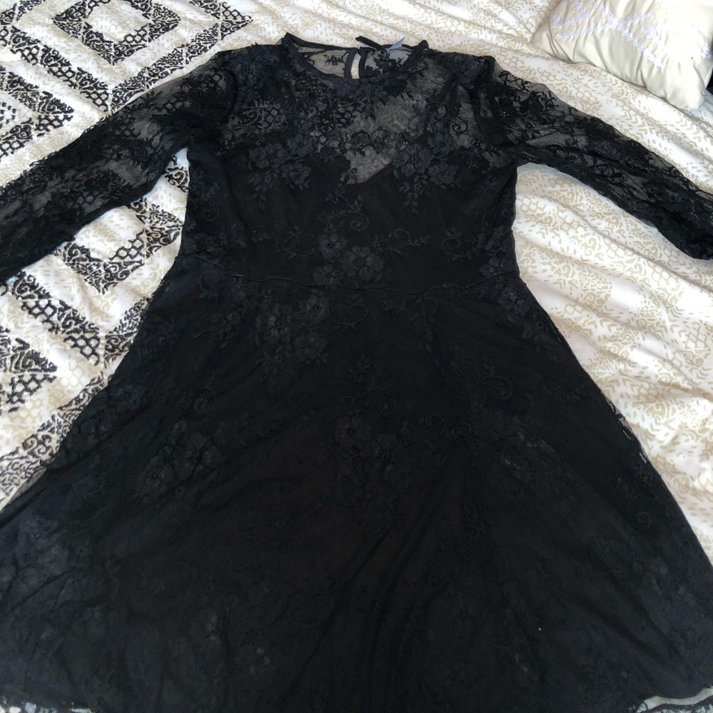 Black lace dress